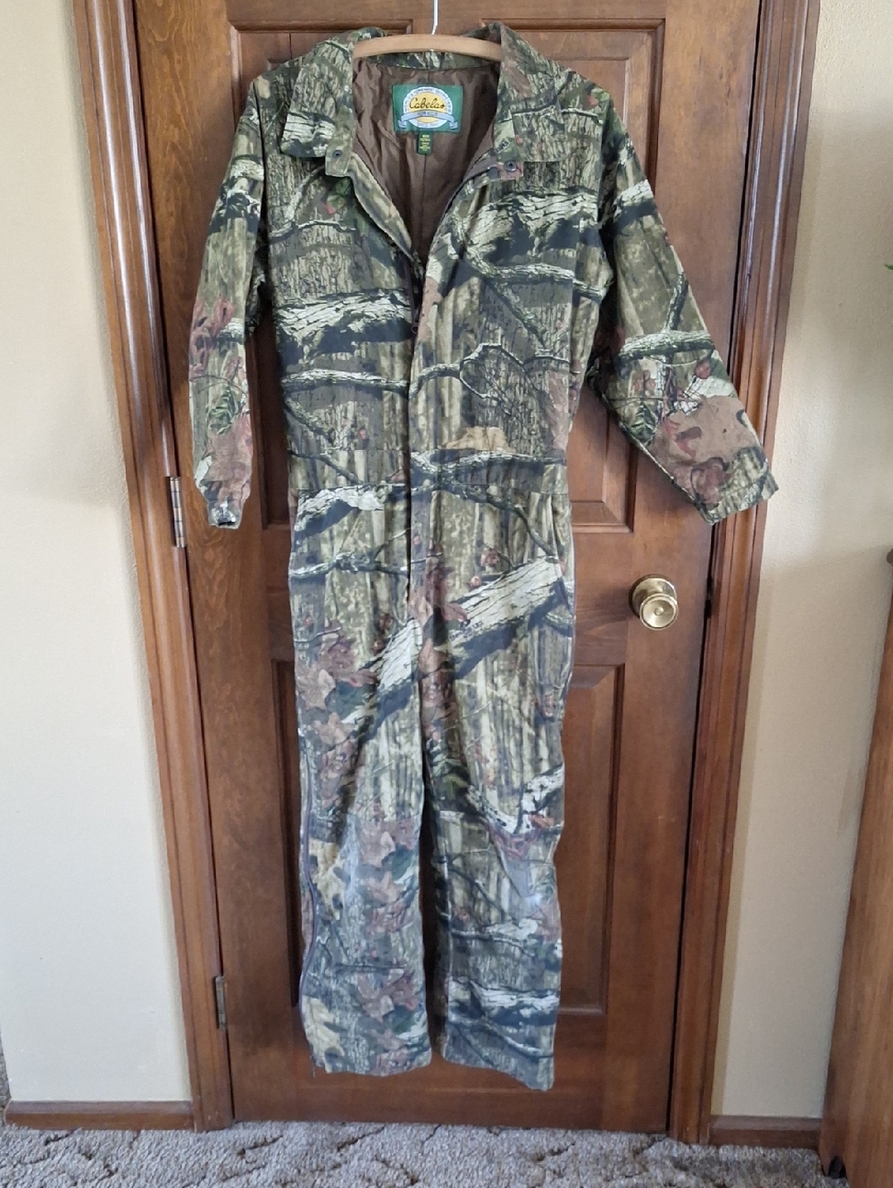 Cabela's Realtree Camouflage Green Brown Full-Body Insulated Coverall